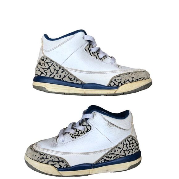 RARE 2010 Air Jordan 3 Retro True Blue Size 8C - Picture 2 of 11